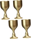 VICASKY 4pcs Copper Alloy Wine Goblets Elegant Medieval Chalice Cups for Gatherings and Events for Home Decor and Communion Vintage Design with Comfortable Grip