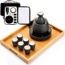 Sake Set, Saki Cups，Crafts Cup Ceramic Sake Set，Sake Set Japanese with Storage Bag Sake Cup Set 9 Pieces with Tray Traditional Porcelain Pottery Ceramic Cups Crafts Wine Glasses,10 Pieces of B (Size :
