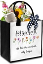 Retirement Tote Bags For Women, Retired Gifts For Mom Dad Friends, Going Away Gifts For Colleagues, Retirement It's Like The Weekend Only Longer Bag For Work Shopping Study Travel Holiday, a24
