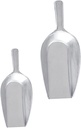 OUNONA 2pcs Aluminum Food Scoops Thickened Shovels for Flour Cereal and Grain Versatile Kitchen Tools for Home and Bars Fine Polished Design