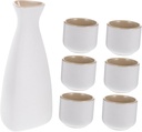 1set Elegant Ceramic Sake Set Vintage Design Includes Sake Pot and Cups for Tea Parties and Home Decor for Gifting