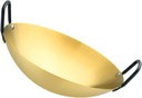 Garneck Stainless Steel Stir Fry Pan Cooking Pot for Hot Pot and Restaurant Use Easy to Clean Binaural Handles Suitable for Gas and Electric Stoves