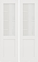 48" x 80" French Interior Door Slab (Double 24" x 80" Half Tempered Frosted Glass Door Shakers Replacement Only, Without Hardware Kit & Frame), Pre-Finished & Paintable, Prebuilt Home Doors Panels