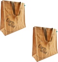 Earthwise Reusable Shopping Bags Heavy Duty Washable Paper - Totes Extra Large 17" H x 17" W x 7" D (Pack of 2)