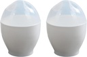 2 Pcs Microwave Egg Cookers, Egg Shaped Function Egg Boiler Cooks with Lid for Home Poached Breakfast