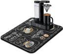 Coffee Bar Mat Accessories for Countertop Super Absorbent Anti-Slip Silicone Flower Dish Drying Mats for Kitchen Counter Draining Pad Decor Gift Fit Coffee Maker Coffee Pot Espresso Machine 24inx18in
