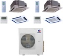Gree 36,000 BTU Multi21+ Dual-Zone Ceiling Cassette Mini Split Air Conditioner Heat Pump 208/230V SEER 21 (24-24)