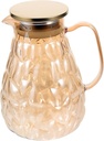 Large Capacity Glass Cold Water Kettle Beverage Pitcher for Juice Iced Tea and Cold Drinks Heat Resistant Elegant Design with Thickened Handle for Easy Pouring