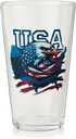 TRUE USA Eagle Pint Glass, Beer Glasses for Independence Day, 4th of July, Memorial Day, Versatile Drinkware for Beers and More, Perfect Gifts for Men, Dads, or Husbands, 16 oz, Set of 1