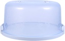 Healifty Portable Transparent Cake Carrier Box Round Cake Holder with Double Sturdy Clamps for Storing Cakes Cupcakes Cookies Fruits Vegetables for Home Office