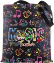 G2TUP Funny Music Teacher Tote Bag Musician Appreciation Gift Music Teacher Travel Reusable Bag Music Teacher Merchandise