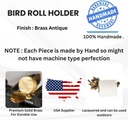 STYLENT Decor Solid Brass Bird Antique Toilet Paper Roll Holder Bathroom Accessories Retro Toilet Paper Hook Wall Mounted Vintage (Brass Antique)