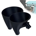 Flour Funnel Stand Mixer Attachment, Easy Pouring Splash Guard for 5-6 Qt Bowls, Food Grade Dispenser Accessory, Material, Icing & Egg Liquid Funnel for Baking(Black2pcs)