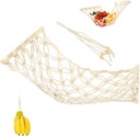 1Set Woven Hammock Fruit Vegetable Hanging Basket Bohemia Style Kitchen Organizer Convenient Storage for Bananas Produce Decorative Net Bag for Freshness Space Saving