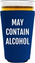 May Contain Alcohol Pint Glass Coolie (Royal Blue)