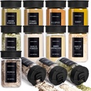 12 pcs Glass Spice Jars With Labels,6oz Glass seasoning Containers with Silicone Lids,Small Spice Storage Bottles for Kitchen Organizer,Seasoning Jars for Spice Rack,Cabinet,or Drawer