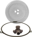 9.6" 10.6" Microware Glass Plate Replacement, Circular Glass Turn Table Top Kit, Microwave Oven Glass Cooking Tray, Dish Tray, Heat Resistan, Durable Glass Dish