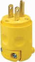 Leviton 15 Amp, 125 Volt, Grounding Plug, 515PV, Yellow