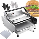 Grilled Hamburger Bread Machine, Non-Stick Pan Heat-Up Machine Vertical Bread Oven with Timer & Thermostat, 0.8KW Double-Layer Baking