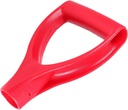 Utoolmart Shovel D Grip Handle, 1-1/4" Inner Diameter 32mm PVC Spade Snow Shovel Replacement Handle Garden Accessories for Digging Raking Tool Red 1Pcs