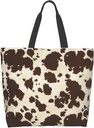 ASYG Cute Cow Print Tote Bag Cow Print Sling Bag Travel Reusable Grocery Shopping Bag Tote Gifts for Women Men