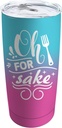 oh for sake Tumbler Coffee Tumbler 20 oz Tumbler with Lid and Straw Insulated Tumbler Stainless Steel Tumblers
