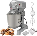 INTSUPERMA Commercial Food Mixer, 30L/30QT Electric Stand Mixer, Commercial Dough Mixer, Electric Food Dough Mixer Machine, Dough Kneading Machine, 3 Speeds with Hooks Whisk Beater, 110V 1250W