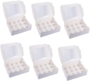 Garneck 6Pcs Cupcake Boxes Cake Containers with Window Storage Boxes for Easy Carrying Display for Muffins Pastries Cup Design