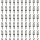 Hex Standoff Spacer Screws RLECS 50pcs 4#-40 6+6mm Brass Pillar PCB Computer PC Motherboard Male to Female Standoff Spacer Screws with 50pcs Nuts