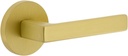 Viaggio CLOLUS_SD_RH Circolo Right Handed Solid Brass Non-Turning One-Sided Dummy Door Lever with Lusso Lever and Circolo Rosette - Satin Brass
