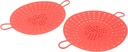 2 Pcs Silicone Steamer,Vegetable Steamer Basket Insert for Pressure Cookers, Microwavable, Multicookers,Red