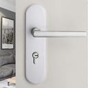 Aluminum Door Handles with Lock and Key,Anti-Theft Door Lever Lock Set,Silent Split Door Lock for Home Office Room Bedroom's Door