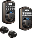Veise KS02A and KS02C Door Lock with Handle Set Bundle, Oil Rubbed Bronze