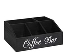 Coffee Storage Organizer - Coffee Accessories Holder, Wooden Coffee Station Box | Coffee Rack Storage Basket, Condiment Organizer Cabinet for Kitchen & Beverage Supplies