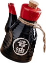 Japanese Ceramic Soy Sauce Dispenser Cork Elegant Oil Pot for Kitchen Seasoning Capacity for Vinegars and Liquid Condiments