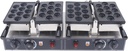 Dual Plate Waffle Maker, 110V Stainless Steel Commercial Waffle Iron with 20 Walnut Molds, Professional Flip Waffle Maker for Home & Restaurant Use, Adjustable Temp & Timer