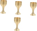 4pcs Metal Wine Cup Decorative Offering Cup for Buddhism Versatile Goblet Chalice Ritual Bowl Home or Temple