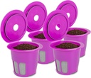 Perfect Pod Cafe Flow 1-Stream Reusable Coffee Pod Filter 4-PACK- K Cup Capsule Compatible with Keurig K-Mini Plus, K-Duo, K-Slim and Select Single Coffee Makers (See Full Compatibility Chart)