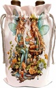 3dRose Pretty Cupcake Fairy Girls Illustration - Wine Bags (wbg-382151-1)
