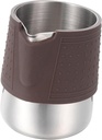 BESTYASH Stainless Steel Milk Frothing Pitcher with Protective Silicone Cover Coffee Frother Cup for Latte Art Wide Mouth Milk Steaming Container Practical Coffee Lovers