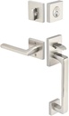 Emtek 4820 Baden Single Cylinder Keyed Entry Brass Modern Handleset with Helios Levers (Right Handed, Satin Nickel)