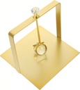 Sosoport European Style Napkin Holder Stand Elegant Gold Iron Tissue Organizer for Kitchen and Dining Table Compact and Stable Design for Standard Napkins Versatile Decorative Serviette