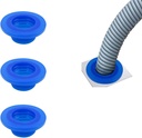 3 Pack Blue Soft Round Drain Pipe Hose Deodorant Silicone Plug Sewer Seal Ring for Washing Machine Laundry Room Bathroom Bathtub