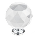 Richelieu Hardware BP87374014011 Pordenone Collection 1 9/16-inch (40 mm) Crystal and Chrome Modern Cabinet and Drawer Knob for Kitchen, Bathroom, and Furniture