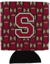 Caroline's Treasures CJ1078-SCC Letter S Football Garnet and Gold Can or Bottle Hugger Cooler Washable Drink Sleeve Collapsible Beverage Insulated Holder, Can Hugger, Multicolor