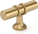 Amerdeco 10 Pack Champagne Bronze Cabinet Knobs 2 Inch T Bar Cabinet Pulls Kitchen Cabinet Handles Cabinets Hardware Drawer Pulls ZH0050