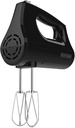 BLACK+DECKER 5-Speed Versatile Hand Mixer with 5 Attachments & Storage Case, with Turbo Boost Button, Easy Eject Feature, Black