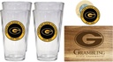 R and R Imports Grambling State Tigers Officially Licensed Kitchen Pack - Wood Cutting Board, 4 Pint Glasses & Magnetic Bottle Opener