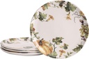 Bico Woodland Critters Dinner Plates Set of 4, 11 Inch Large Ceramic Plates for Pasta, Steak, Stylish Serving Dishes, Microwave and Dishwasher Safe, Gift for Housewarming and Thanksgiving