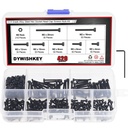 DYWISHKEY 420 Pieces M2 x 4mm/6mm/8mm/10mm/12mm/16mm/20mm, 12.9 Grade Alloy Steel Hex Socket Head Cap Bolts Screws Nuts Kit with Hex Wrench